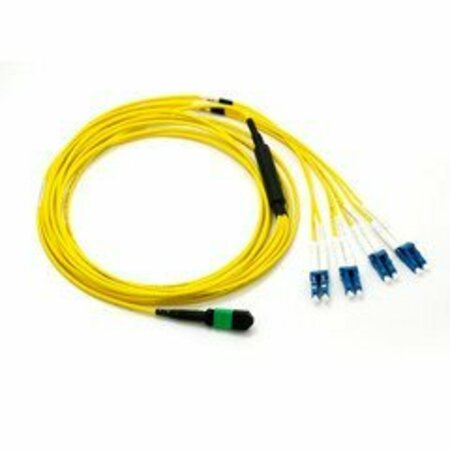 SWE-TECH 3C Plenum Fiber Optic Cable, 40 Gigabit Ethernet QSFP 40GBase-SR4 to MTPMPO/LC 4 Duplex LC FWTMPLC-21003